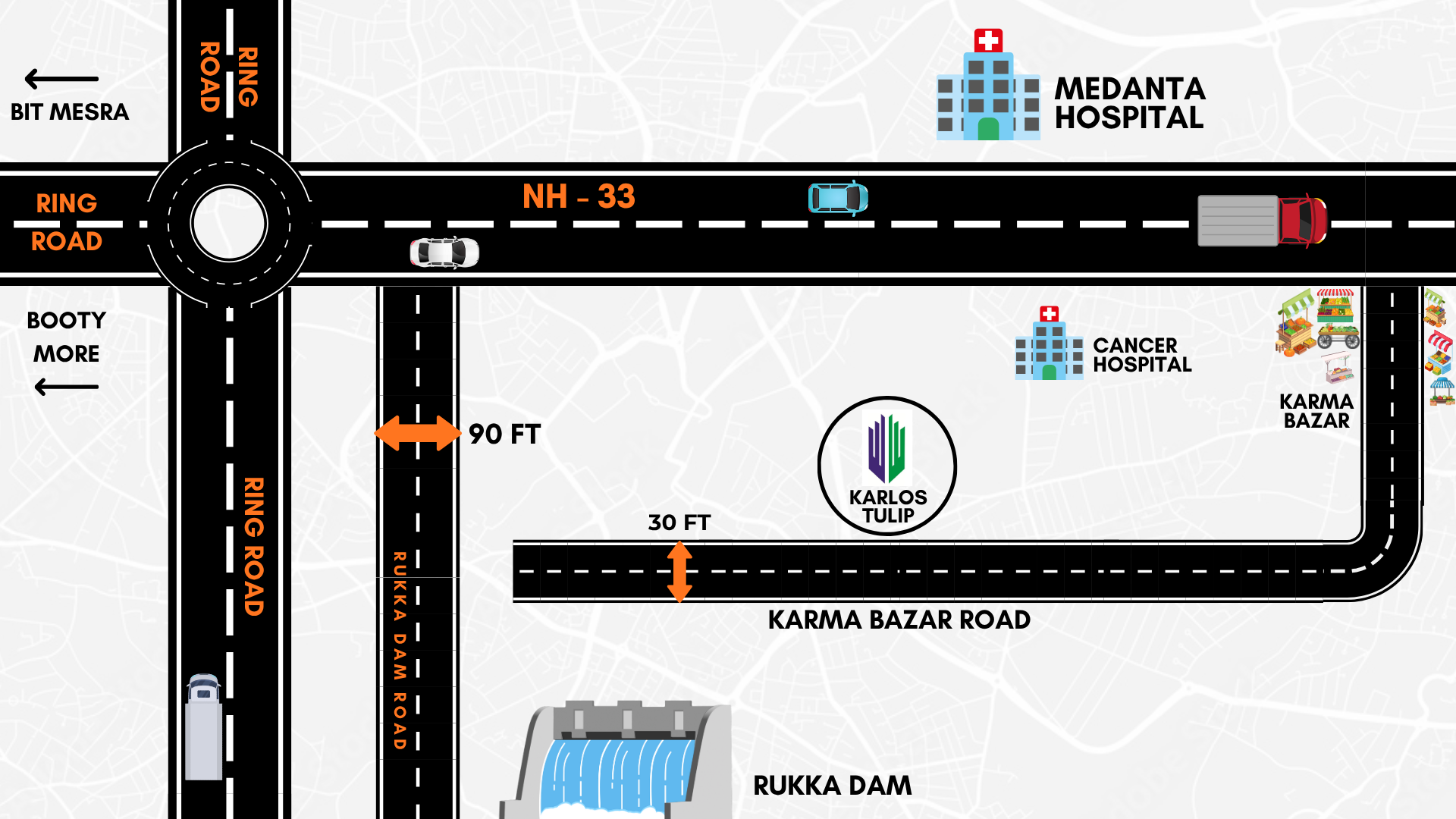 Karlos Tulip Location Map